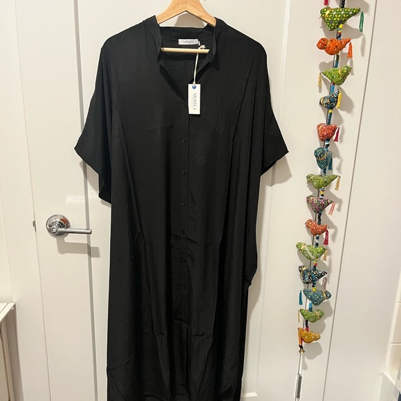 MerSea Mallorca Kaftan Dress, OS, NWT, Black - Picture 2 of 12